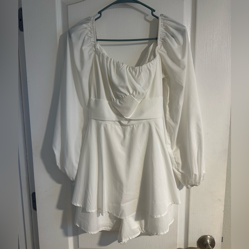 White Romper- only wore once for a couple hours